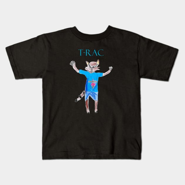 Titans Mascot T-Rac Design Kids T-Shirt by Kids’ Drawings 